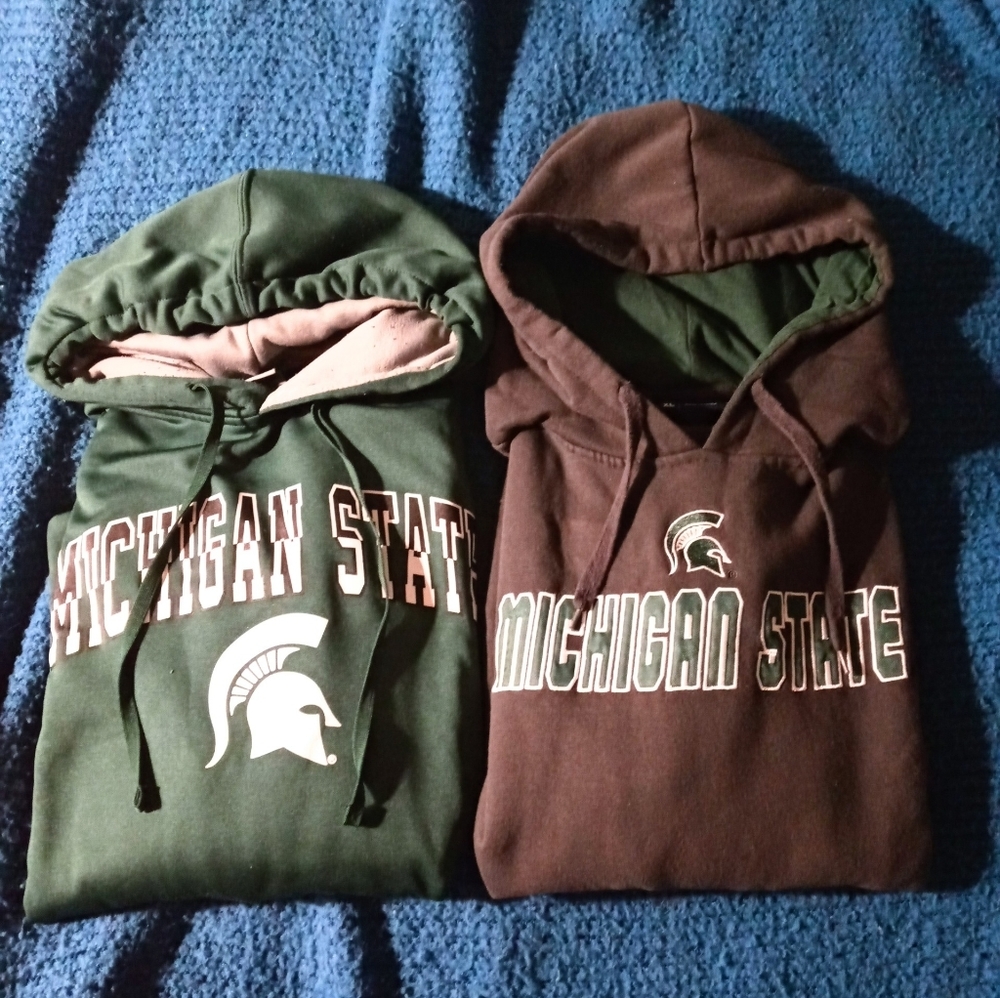 2 Michigan State Hoodies